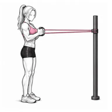 バンドパロフプレスのステップ1: 横向きに構える
