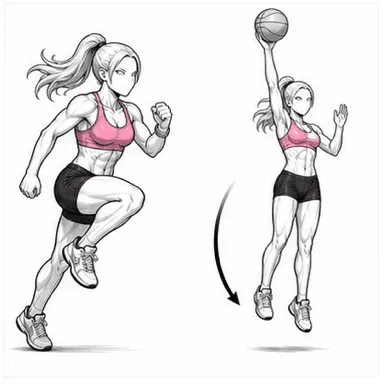 バスケットボールのステップ3: 丁寧に戻る