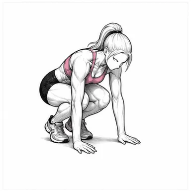 バーピーのステップ1: 姿勢を整える