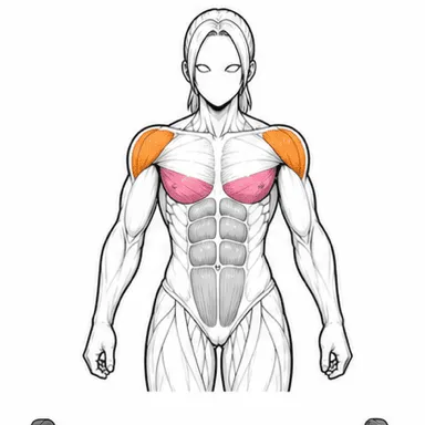 ケーブルフライ（ハイ）のフィニッシュポジション