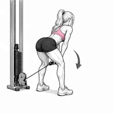 ケーブルプルスルーのステップ2: お尻を後ろへ引く