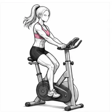 サイクリングのフィニッシュポジション