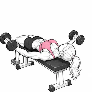 ダンベルフライのフィニッシュポジション