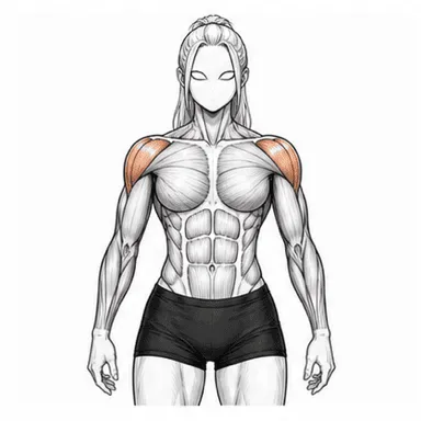 フェイスプルで使われる筋肉（前面）