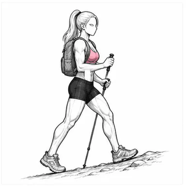 ハイキングのステップ1: 姿勢を整える