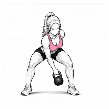 ケトルベルフィギュア8のフィニッシュポジション