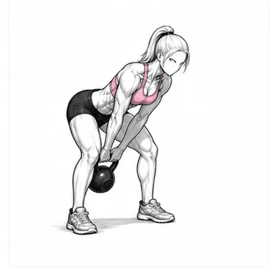 ケトルベルスイング（HIIT）のステップ2: 股関節を伸ばす