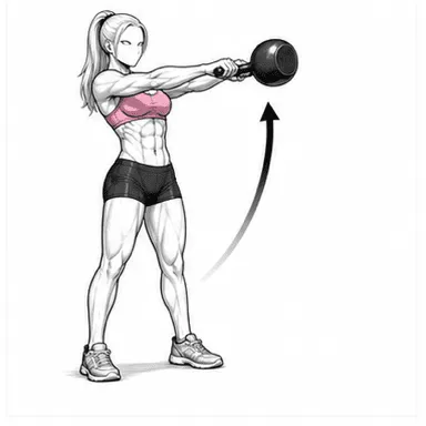 ケトルベルスイング（HIIT）のステップ3: リズムよく戻す