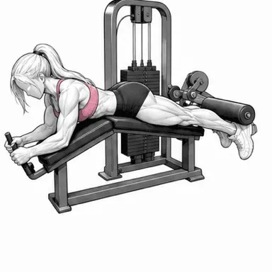 レッグカールのステップ3: ゆっくり脚を伸ばす
