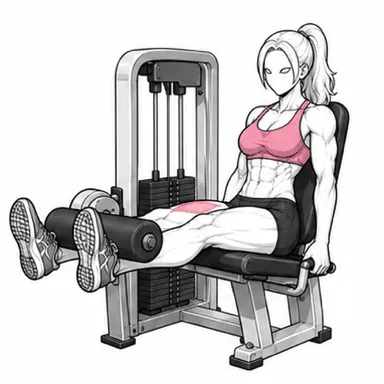 レッグエクステンションのフィニッシュポジション