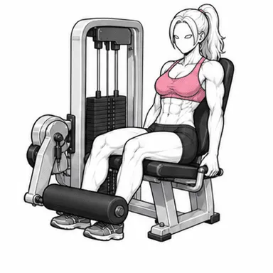 レッグエクステンションのステップ3: ゆっくり下ろす