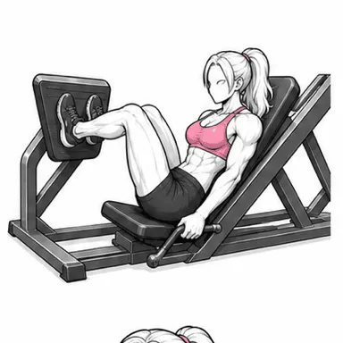 レッグプレスのステップ1: シートに深く座る