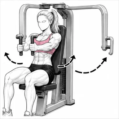 マシンチェストフライのステップ3: 同じ軌道でゆっくり戻す