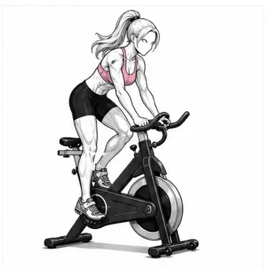 スピンバイクのフィニッシュポジション