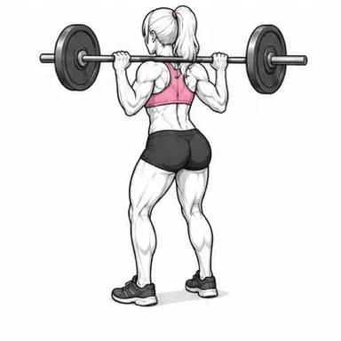 スクワットのステップ3: かかとで床を押し戻す