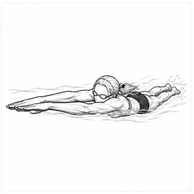 水泳のステップ1: 姿勢を整える