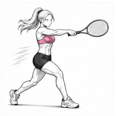 テニスのフィニッシュポジション
