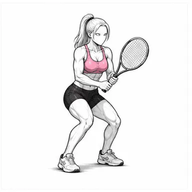 テニスのステップ1: 姿勢を整える