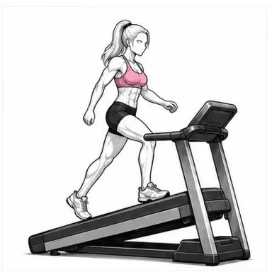 トレッドミルインクラインのフィニッシュポジション