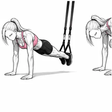 TRXニータックのステップ1: プランクで構える