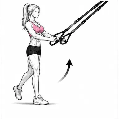 TRXシングルレッグデッドのステップ3: 支持脚で戻る