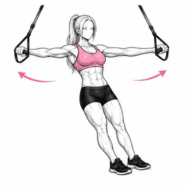 TRX Tフライのステップ3: ゆっくり戻す