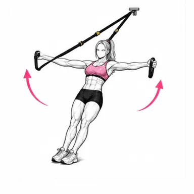 TRX Tレイズのステップ3: ゆっくり戻す